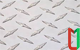 Рифлёный алюминиевый лист даймонд 2х300х1000 мм АМг2НР анодированный